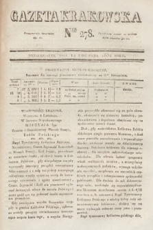 Gazeta Krakowska. 1831, nr 278