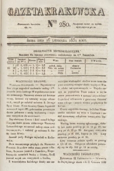 Gazeta Krakowska. 1831, nr 280