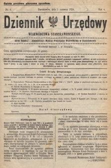 Dziennik Urzędowy Województwa Stanisławowskiego. 1924, nr 6