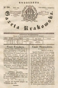 Codzienna Gazeta Krakowska. 1833, nr 90