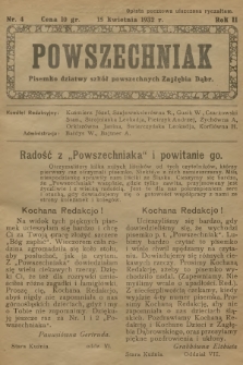 Powszechniak : pisemko dziatwy szkół powszechnych Zagłębia Dąbr. R.2, 1932, nr 4