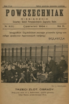Powszechniak : miesięcznik Dziatwy Szkół Powszechnych Zagłębia Dąbr. R.3, 1934, nr 9 (23)