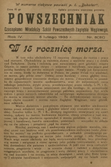 Powszechniak : czasopismo Młodzieży Szkół Powszechnych Zagłębia Węglowego. R.4, 1935, nr 8 (31)