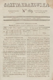 Gazeta Krakowska. 1831, nr 289