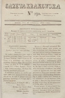 Gazeta Krakowska. 1831, nr 290