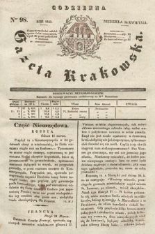 Codzienna Gazeta Krakowska. 1833, nr 98