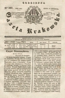 Codzienna Gazeta Krakowska. 1833, nr 101