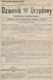 Dziennik Urzędowy Województwa Stanisławowskiego. 1925, nr 3