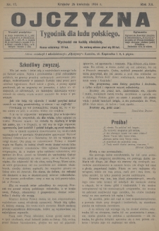 Ojczyzna : tygodnik dla ludu polskiego. 1914, nr 17