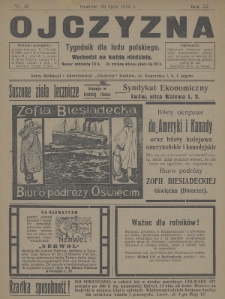 Ojczyzna : tygodnik dla ludu polskiego. 1914, nr 30