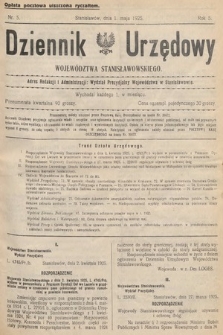 Dziennik Urzędowy Województwa Stanisławowskiego. 1925, nr 5