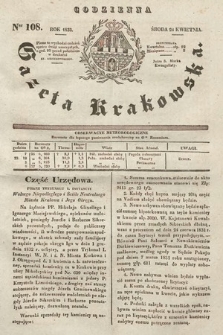 Codzienna Gazeta Krakowska. 1833, nr 108