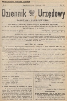 Dziennik Urzędowy Województwa Stanisławowskiego. 1925, nr 8