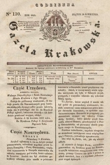 Codzienna Gazeta Krakowska. 1833, nr 110