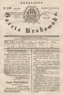 Codzienna Gazeta Krakowska. 1833, nr 112