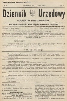 Dziennik Urzędowy Województwa Stanisławowskiego. 1926, nr 4