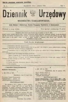 Dziennik Urzędowy Województwa Stanisławowskiego. 1926, nr 5