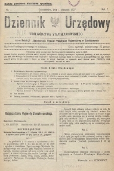 Dziennik Urzędowy Województwa Stanisławowskiego. 1927, nr 1