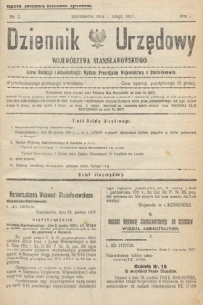 Dziennik Urzędowy Województwa Stanisławowskiego. 1927, nr 2