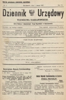 Dziennik Urzędowy Województwa Stanisławowskiego. 1927, nr 3