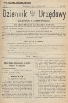 Dziennik Urzędowy Województwa Stanisławowskiego. 1927, nr 4