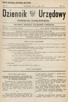 Dziennik Urzędowy Województwa Stanisławowskiego. 1927, nr 5