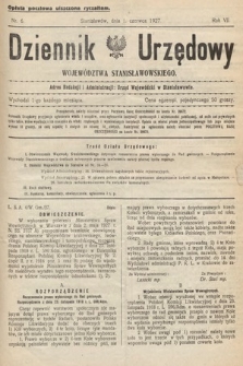 Dziennik Urzędowy Województwa Stanisławowskiego. 1927, nr 6