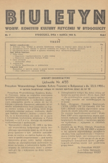 Biuletyn Wojew. Komitetu Kultury Fizycznej w Bydgoszczy. R.1, 1955, nr 7