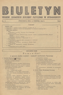 Biuletyn Wojew. Komitetu Kultury Fizycznej w Bydgoszczy. R.1, 1955, nr 11