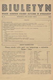 Biuletyn Wojew. Komitetu Kultury Fizycznej w Bydgoszczy. R.1, 1955, nr 15