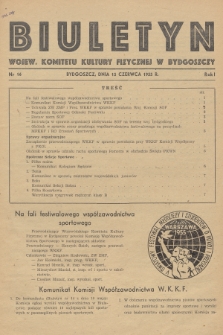 Biuletyn Wojew. Komitetu Kultury Fizycznej w Bydgoszczy. R.1, 1955, nr 16