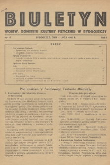 Biuletyn Wojew. Komitetu Kultury Fizycznej w Bydgoszczy. R.1, 1955, nr 17