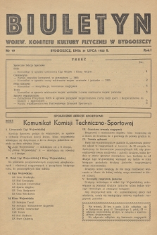 Biuletyn Wojew. Komitetu Kultury Fizycznej w Bydgoszczy. R.1, 1955, nr 19