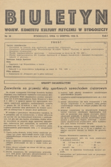 Biuletyn Wojew. Komitetu Kultury Fizycznej w Bydgoszczy. R.1, 1955, nr 20