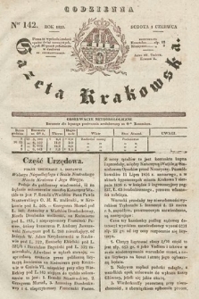 Codzienna Gazeta Krakowska. 1833, nr 142