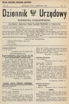 Dziennik Urzędowy Województwa Stanisławowskiego. 1927, nr 10