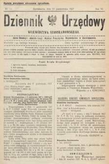 Dziennik Urzędowy Województwa Stanisławowskiego. 1927, nr 11