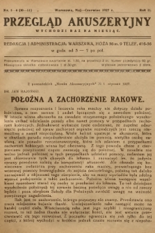 Przegląd Akuszeryjny. R.2, 1927, nr 5-6 (10-11)