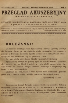 Przegląd Akuszeryjny. R.2, 1927, nr 7-8 (12-13)