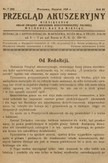 Przegląd Akuszeryjny : miesięcznik : organ Związku Akuszerek Rzeczypospolitej Polskiej. R.3, 1928, nr 7 (22)