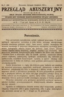 Przegląd Akuszeryjny : miesięcznik : organ Związku Akuszerek Rzeczypospolitej Polskiej. R.3, 1928, nr 9 (24)