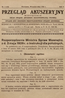 Przegląd Akuszeryjny : miesięcznik : organ Związku Akuszerek Rzeczypospolitej Polskiej. R.5, 1930, nr 5 (35)