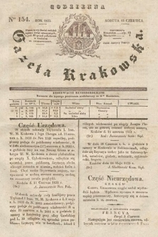 Codzienna Gazeta Krakowska. 1833, nr 154