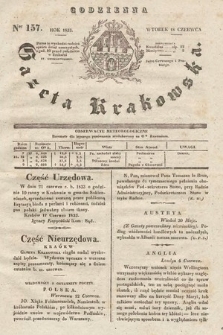 Codzienna Gazeta Krakowska. 1833, nr 157