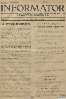 Informator Absolwentek Seminarjum Gospodarczego, Haftu i Krawiecczyzny w Krakowie. R. 6, 1935, nr 31