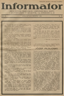 Informator Absolwentek Seminarjum Gospodarczego, Haftu i Krawiecczyzny w Krakowie. R. 6, 1935, nr 32