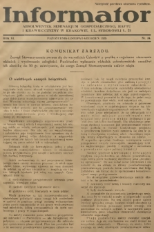 Informator Absolwentek Seminarjum Gospodarczego, Haftu i Krawiecczyzny w Krakowie. R. 6, 1935, nr 34