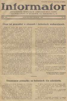 Informator Absolwentek Seminarjum Gospodarczego, Haftu i Krawiecczyzny w Krakowie. R. 8, 1937, nr 40