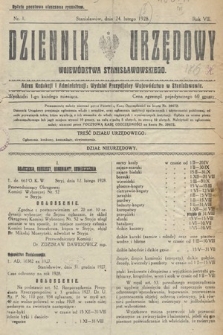 Dziennik Urzędowy Województwa Stanisławowskiego. 1928, nr 1