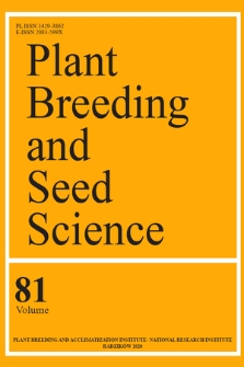 Plant Breeding and Seed Science. 2020, vol. 81